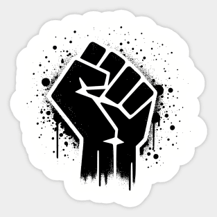 Black Power Fist, Resist, Protest Fist Sticker
